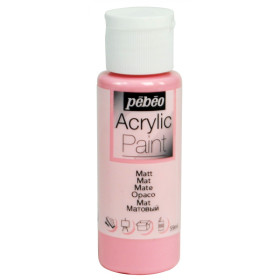 photo-Peinture acrylique - Rose bonbon - Mat - Fluide - Tous supports - Loisirs créatifs - Pébéo - 59ml