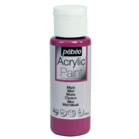 photo-Peinture acrylique - Cassis - Mat - Fluide - Tous supports - Loisirs créatifs - Pébéo - 59ml