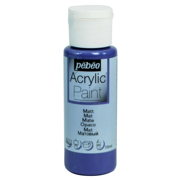 photo-Peinture acrylique - Iris violet - Mat - Fluide - Tous supports - Loisirs créatifs - Pébéo - 59ml