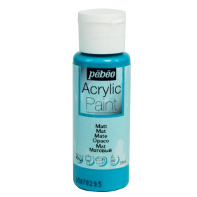 photo-Peinture acrylique - Turquoise - Mat - Fluide - Tous supports - Loisirs créatifs - Pébéo - 59ml