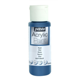 photo-Peinture acrylique - Bleu denim - Mat - Fluide - Tous supports - Loisirs créatifs - Pébéo - 59ml