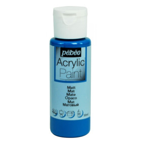 photo-Peinture acrylique - Bleu canard - Mat - Fluide - Tous supports - Loisirs créatifs - Pébéo - 59ml
