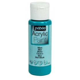 photo-Peinture acrylique - Emeraude - Mat - Fluide - Tous supports - Loisirs créatifs - Pébéo - 59ml