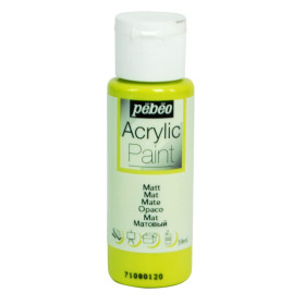 photo-Peinture acrylique - Vert lumière - Mat - Fluide - Tous supports - Loisirs créatifs - Pébéo - 59ml