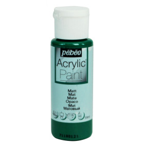photo-Peinture acrylique - Vert cyprès - Mat - Fluide - Tous supports - Loisirs créatifs - Pébéo - 59ml