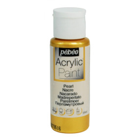 photo-Peinture acrylique - Or - Nacré - Fluide - Tous supports - Loisirs créatifs - Pébéo - 59ml