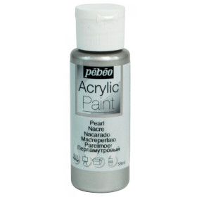 photo-Peinture acrylique - Argent - Nacré - Fluide - Tous supports - Loisirs créatifs - Pébéo - 59ml