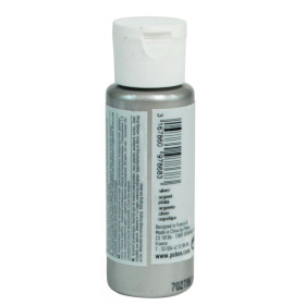 Peinture acrylique - Argent - Nacré - Fluide - Tous supports - Loisirs créatifs - Pébéo - 59ml