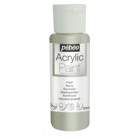 photo-Peinture acrylique - Blanc - Nacré - Fluide - Tous supports - Loisirs créatifs - Pébéo - 59ml
