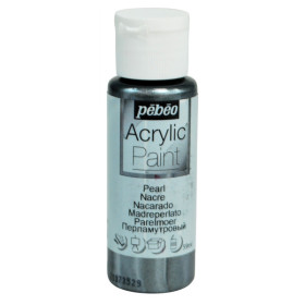 photo-Peinture acrylique - Gris - Nacré - Fluide - Tous supports - Loisirs créatifs - Pébéo - 59ml