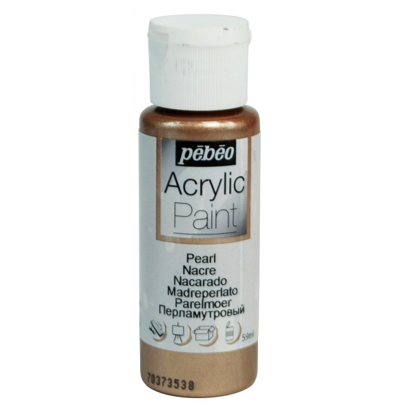 photo-Peinture acrylique - Marron - Nacré - Fluide - Tous supports - Loisirs créatifs - Pébéo - 59ml