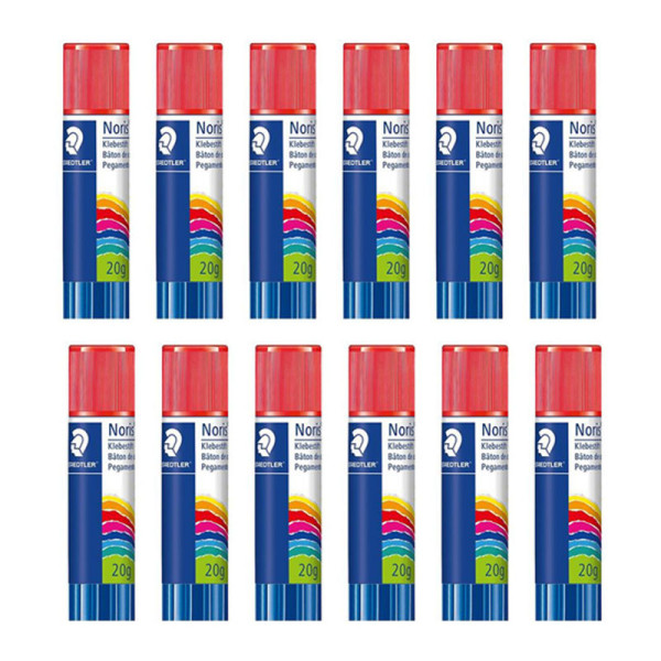 photo-12 bâtons de colle blanche - Staedtler - 20G