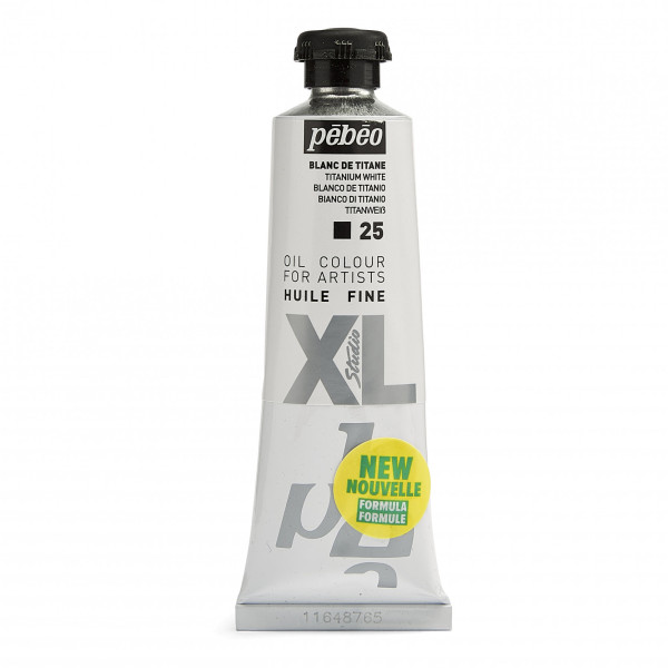 photo-Tube de peinture à l'huile - Fine - Blanc de titane - 25 - 37ml - Pébéo Studio XL