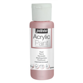 photo-Peinture acrylique - Rose - Nacré - Fluide - Tous supports - Loisirs créatifs - Pébéo - 59ml