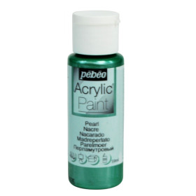 photo-Peinture acrylique - Vert - Nacré - Fluide - Tous supports - Loisirs créatifs - Pébéo - 59ml