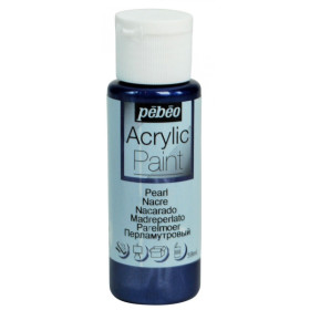 photo-Peinture acrylique - Bleu nuit - Nacré - Fluide - Tous supports - Loisirs créatifs - Pébéo - 59ml