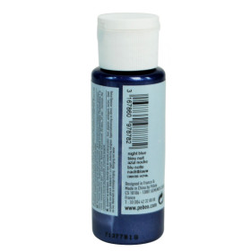 Peinture acrylique - Bleu nuit - Nacré - Fluide - Tous supports - Loisirs créatifs - Pébéo - 59ml
