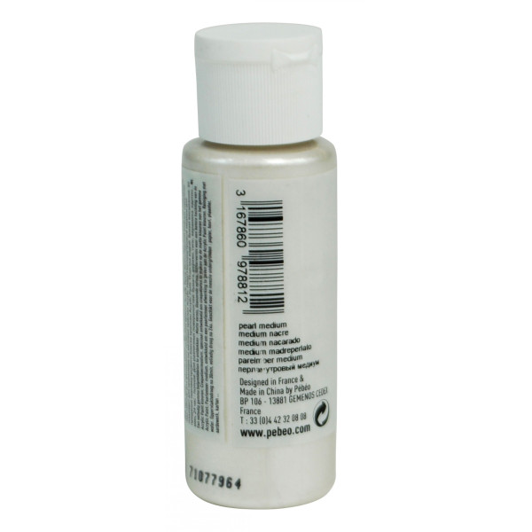 Médium pour finition nacrée sur peinture acrylique - Pébéo - Acrylic paint - 59ml