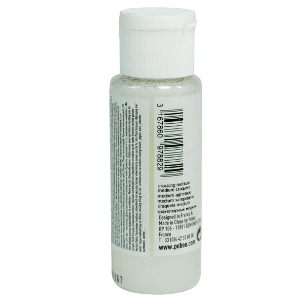 Médium pour créer des effets craquelés sur peinture acrylique mate - Pébéo - Acrylic paint - 59ml