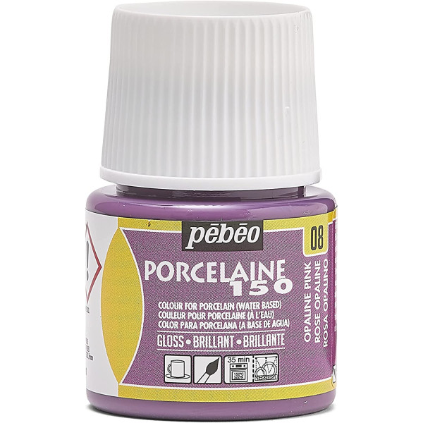 photo-Peinture pour porcelaine - Pébéo - Porcelaine 150 - Rose opaline - 45 ml