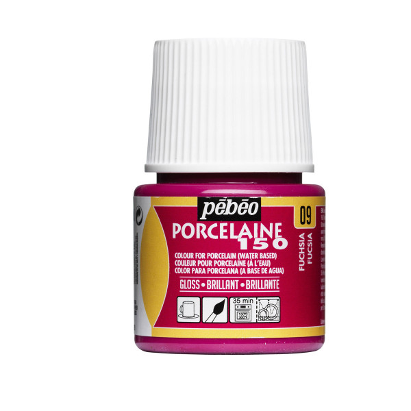 photo-Peinture pour porcelaine - Pébéo - Porcelaine 150 - Fuchsia - 45 ml