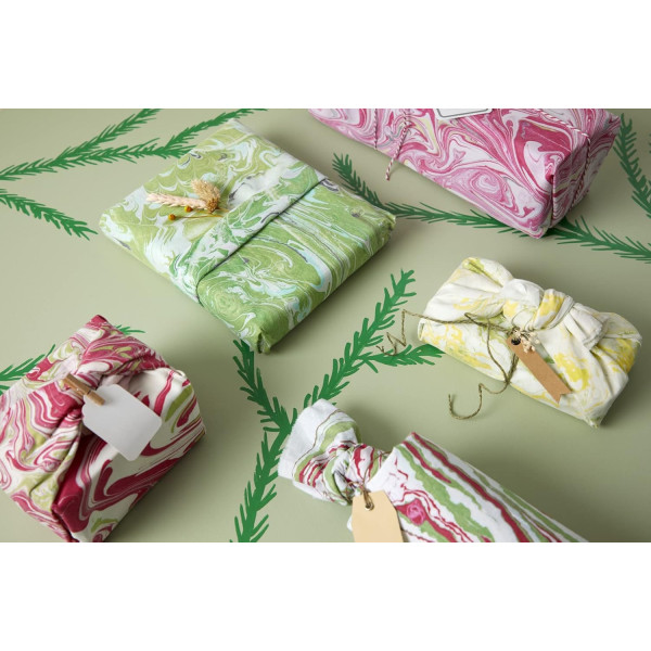 Peinture à effet marbré - Vert émeraude - Supports clairs - Tissu, papier, plâtre - Pébéo - Marbling