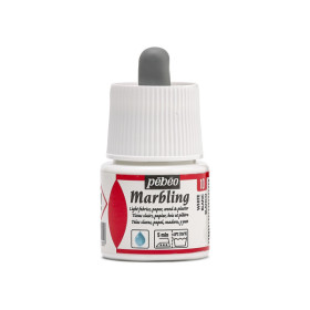 photo-Peinture à effet marbré - Blanc - Supports clairs - Tissu, papier, plâtre - Pébéo - Marbling
