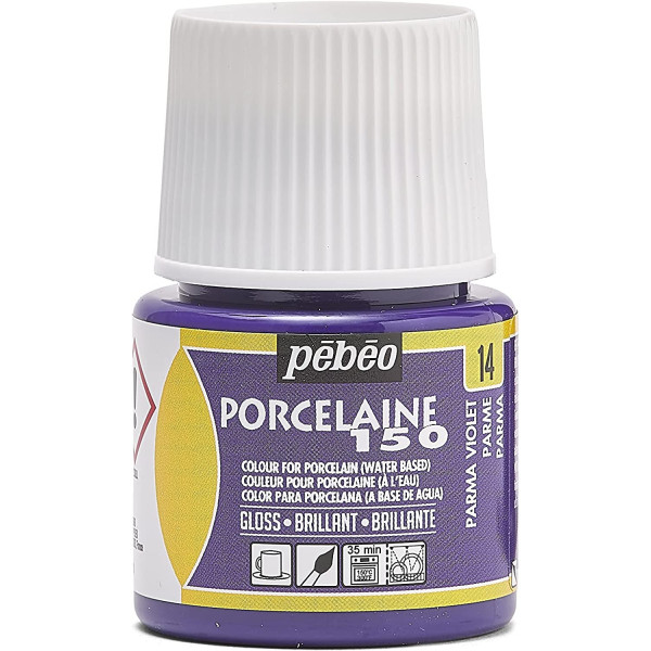 photo-Peinture pour porcelaine - Pébéo - Porcelaine 150 - Parme - 45 ml