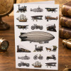 Carte 3D pop-up - Anniversaire - Vœux - Véhicules anciens - 12x17cm - Avec enveloppe