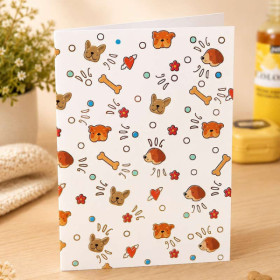 Carte 3D pop-up - Anniversaire - Vœux - Petit chien mignon - 12x17cm - Avec enveloppe