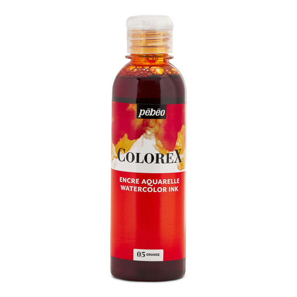 photo-Encre aquarelle - Orange - Pébéo - Colorex - Calligraphie, dessin - 250ml