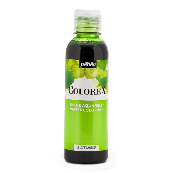 photo-Encre aquarelle - Vert lumière - Pébéo - Colorex - Calligraphie, dessin - 250ml
