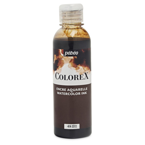 photo-Encre aquarelle - Sépia - Pébéo - Colorex - Calligraphie, dessin - 250ml