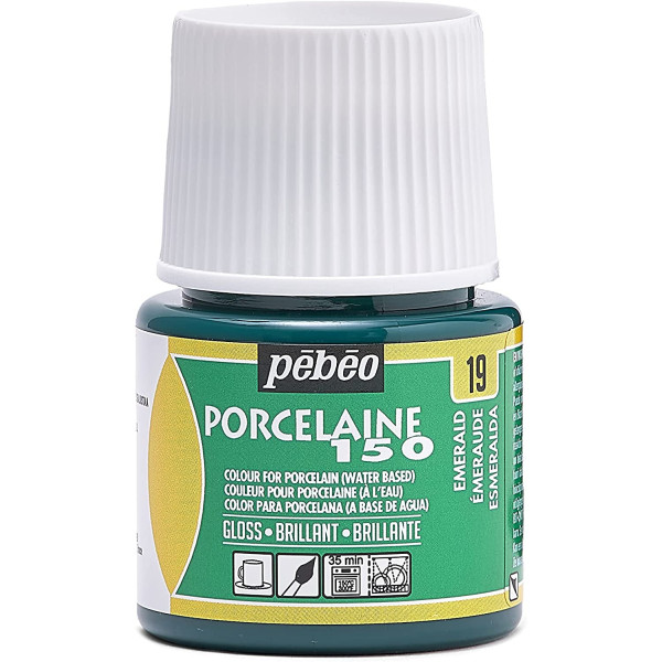 photo-Peinture pour porcelaine - Pébéo - Porcelaine 150 - Vert émeraude - 45 ml