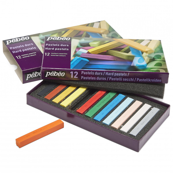 Pastels - Durs - Boîte de 12 couleurs - Dessin, esquisse - Pébéo