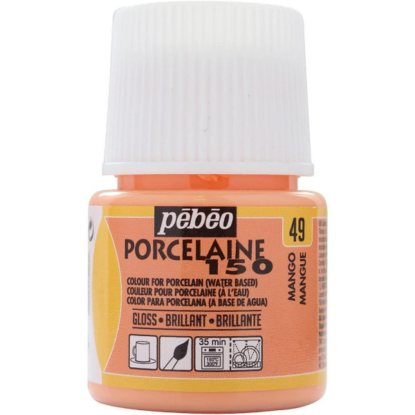 photo-Peinture pour porcelaine - Pébéo - Porcelaine 150 - Mangue - 45 ml