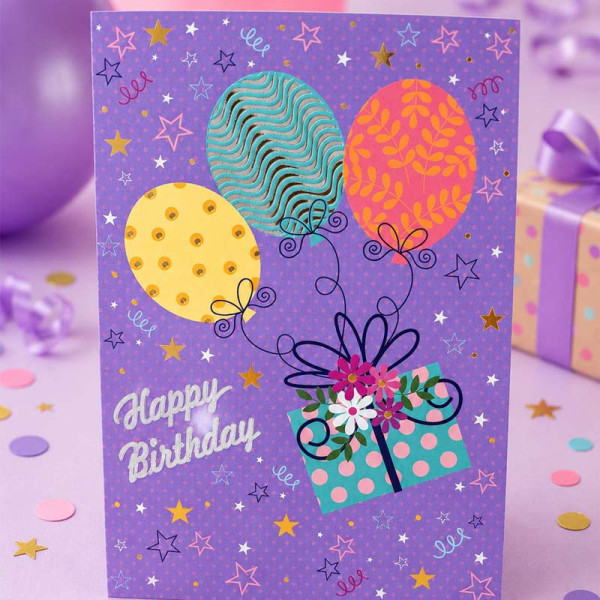 Carte 3D pop-up - Anniversaire - Happy birthday - 12x17cm - Avec enveloppe