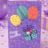 Carte 3D pop-up - Anniversaire - Happy birthday - 12x17cm - Avec enveloppe