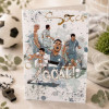 Carte 3D pop-up - Anniversaire - Vœux - Ballon et joueurs de football - 12x17cm - Avec enveloppe