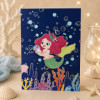Carte 3D pop-up - Anniversaire - Enfant - La petite sirène - 12x17cm - Avec enveloppe