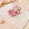 photo-Carte 3D pop-up - Anniversaire - Vœux - Licornes et cœurs - 12x17cm - Avec enveloppe