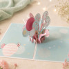 photo-Carte 3D pop-up - Anniversaire - Vœux - Happy birthday - 12x17cm - Avec enveloppe