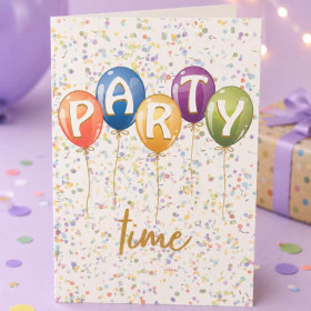 Carte 3D pop-up - Anniversaire - Invitation - Fête - 12x17cm - Avec enveloppe