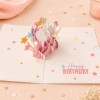 photo-Carte 3D pop-up - Anniversaire - Enfant - Licorne Happy Birthday - 12x17cm - Avec enveloppe