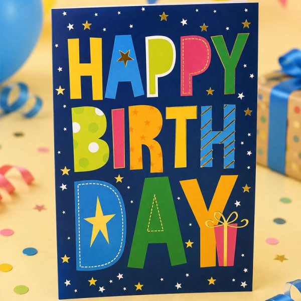 Carte 3D pop-up - Anniversaire - Joyeux anniversaire - 12x17cm - Avec enveloppe