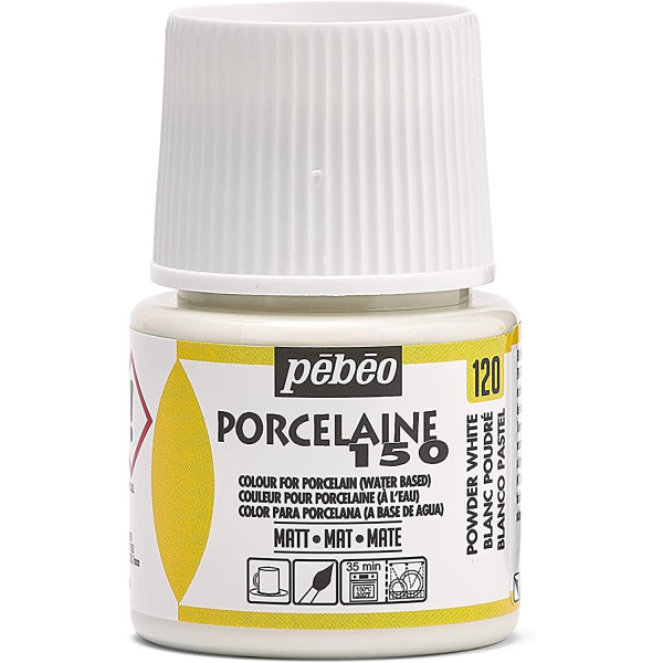photo-Peinture pour porcelaine - Pébéo - Porcelaine 150 - Blanc poudré - 45 ml