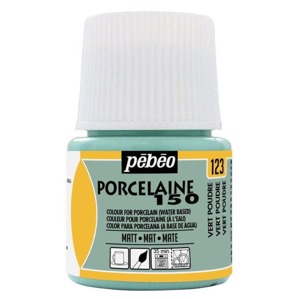 photo-Peinture pour porcelaine - Pébéo - Porcelaine 150 - Vert poudré - 45 ml