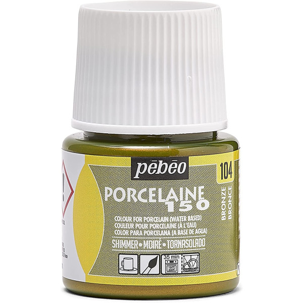 Peinture pour porcelaine - Pébéo - Porcelaine 150 - Bronze - 45 ml