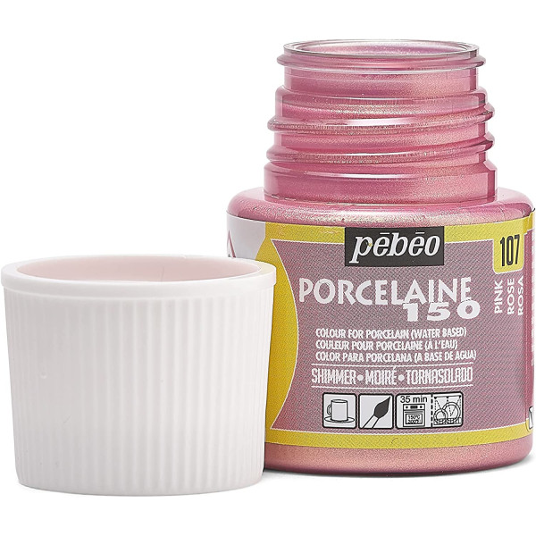 Peinture pour porcelaine - Pébéo - Porcelaine 150 - Rose moiré - 45 ml