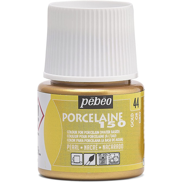photo-Peinture pour porcelaine - Pébéo - Porcelaine 150 - Or - 45 ml